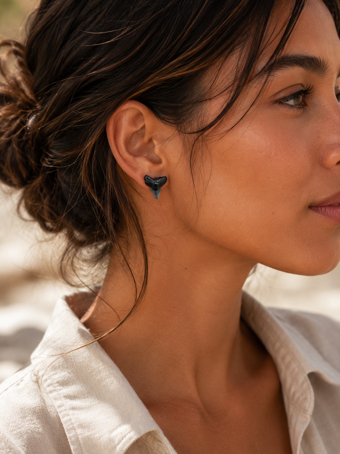Bare & Unearthed | Natural Fossil Shark Tooth Earrings | Handmade Gift Jewelry