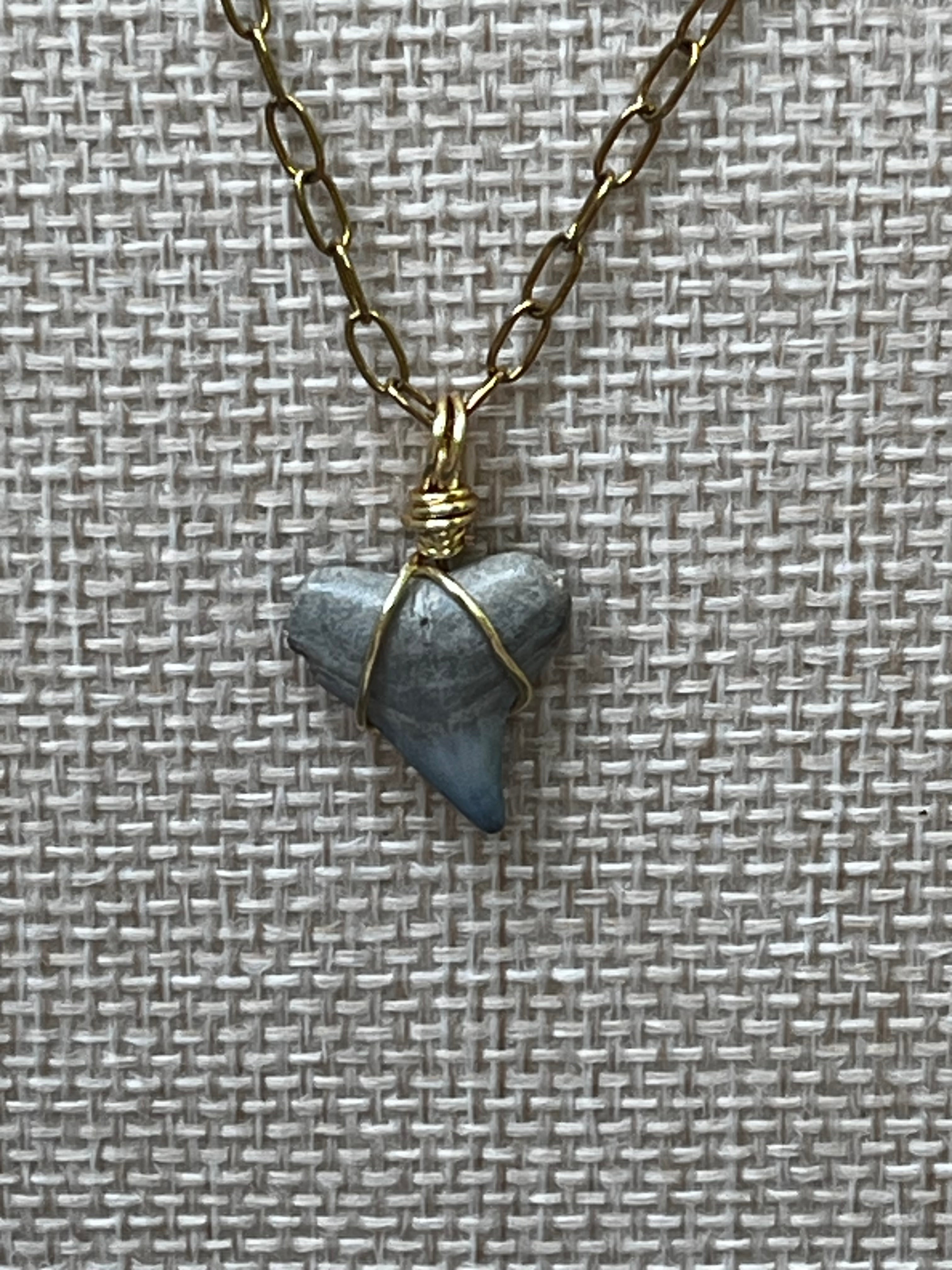 Something Blue | Fossil Shark Tooth Necklace | Handmade Gift Jewelry