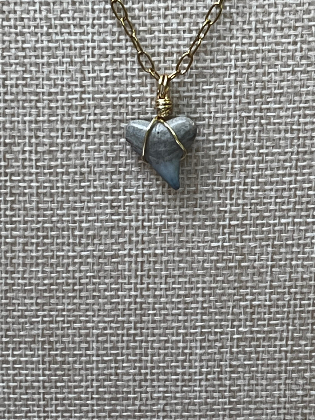 Something Blue | Fossil Shark Tooth Necklace | Handmade Gift Jewelry