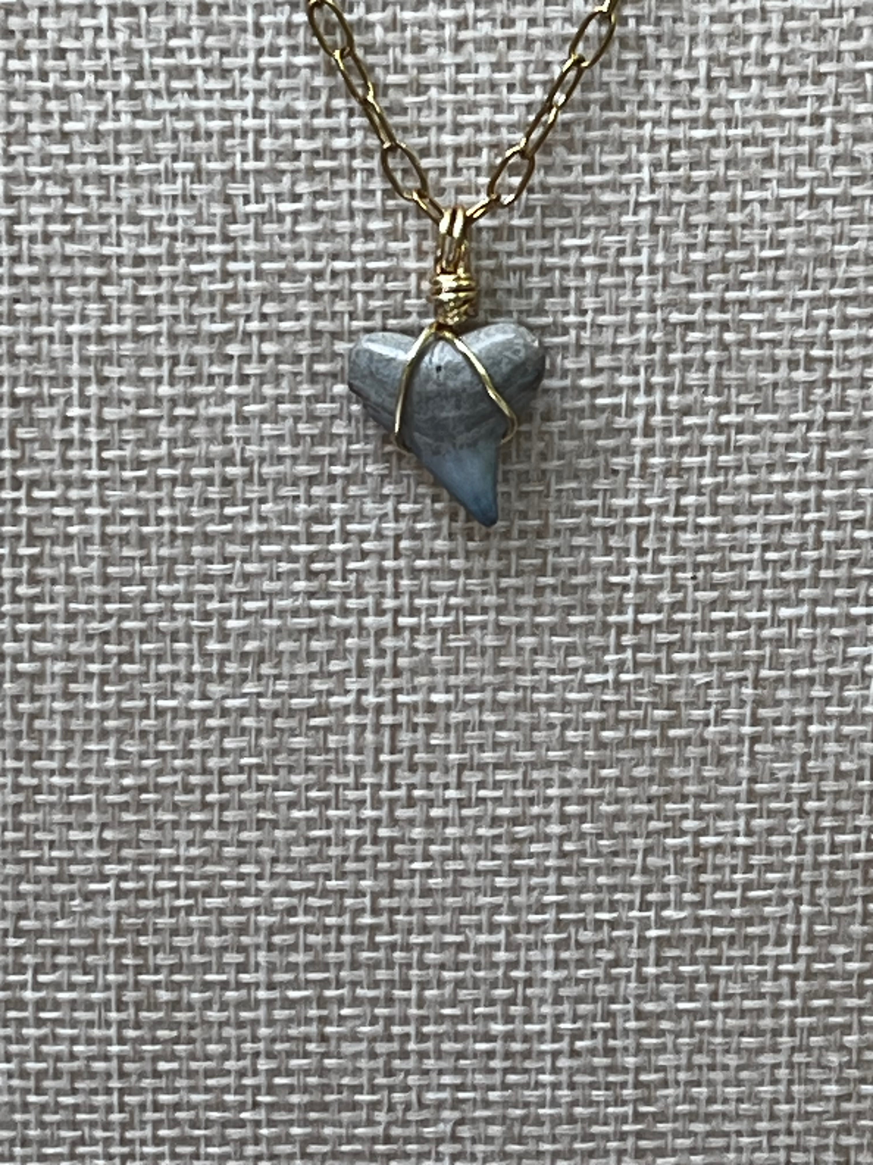 Something Blue | Fossil Shark Tooth Necklace | Handmade Gift Jewelry