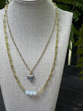 Still & Blue | Fossil Shark Tooth Layered Necklace Set | Handmade Gift for Her