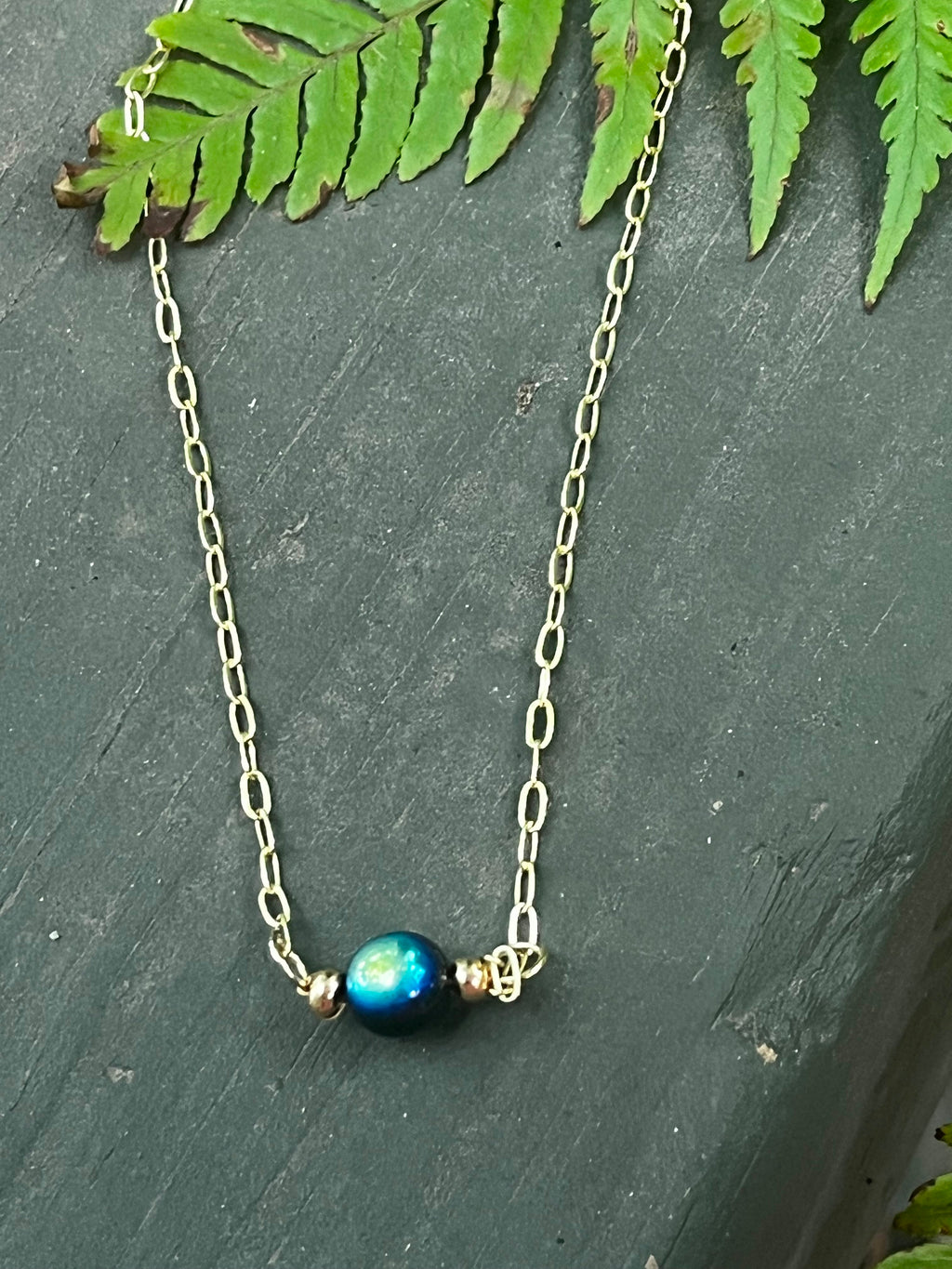 Deep Current | Ombre Glass Bead Layering Necklace | Handmade Gift Jewelry