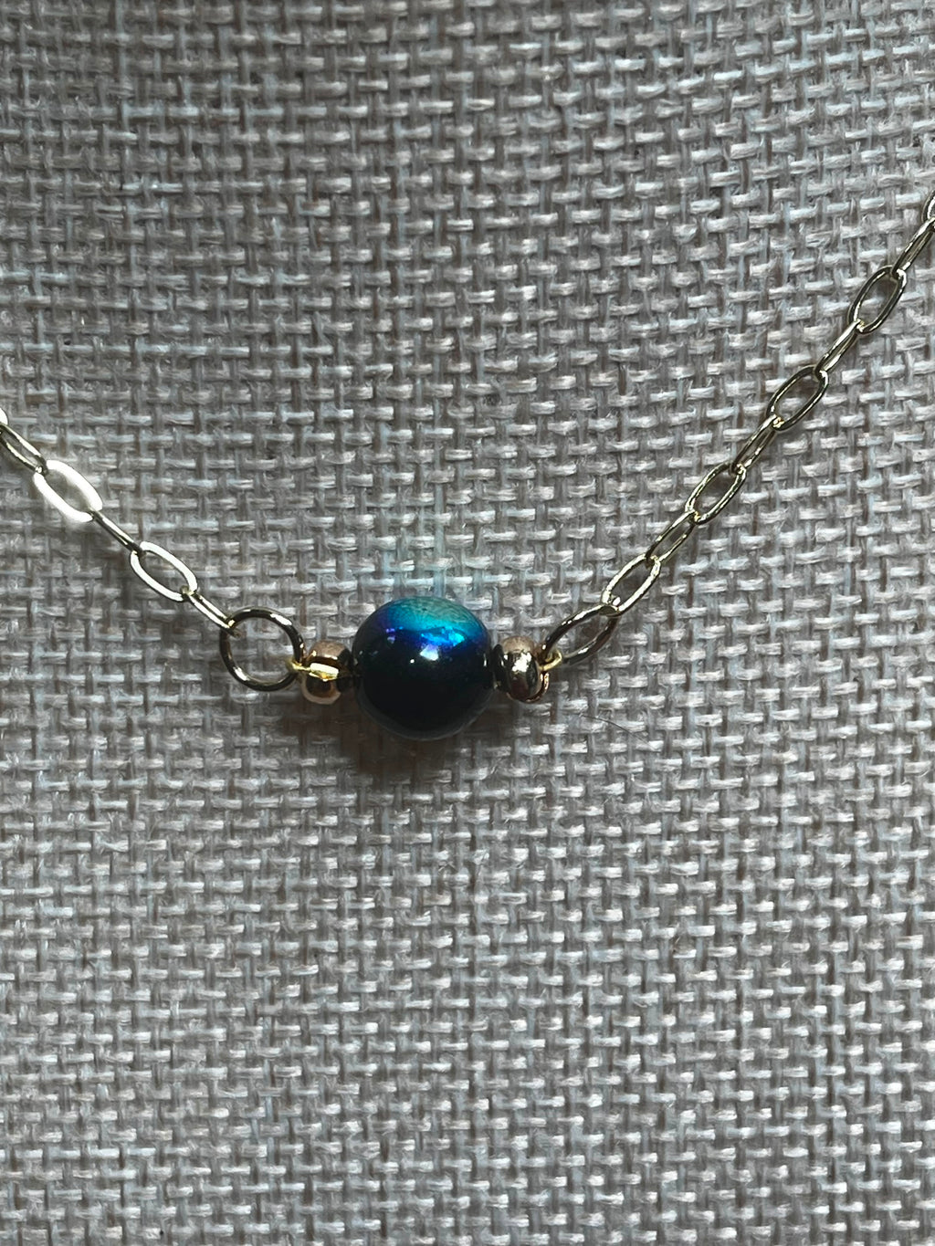 Deep Current | Ombre Glass Bead Layering Necklace | Handmade Gift Jewelry