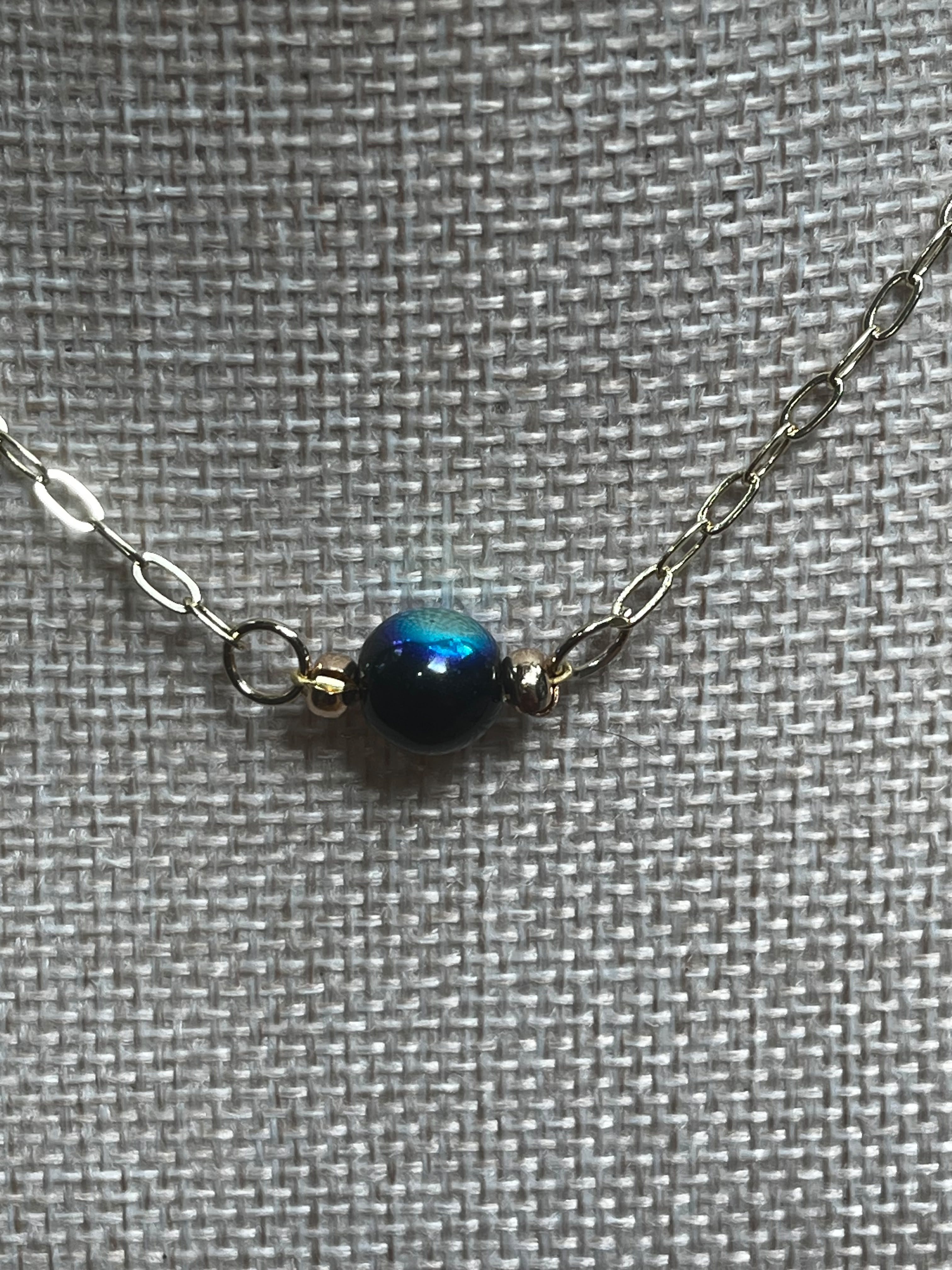 Deep Current | Ombre Glass Bead Layering Necklace | Handmade Gift Jewelry