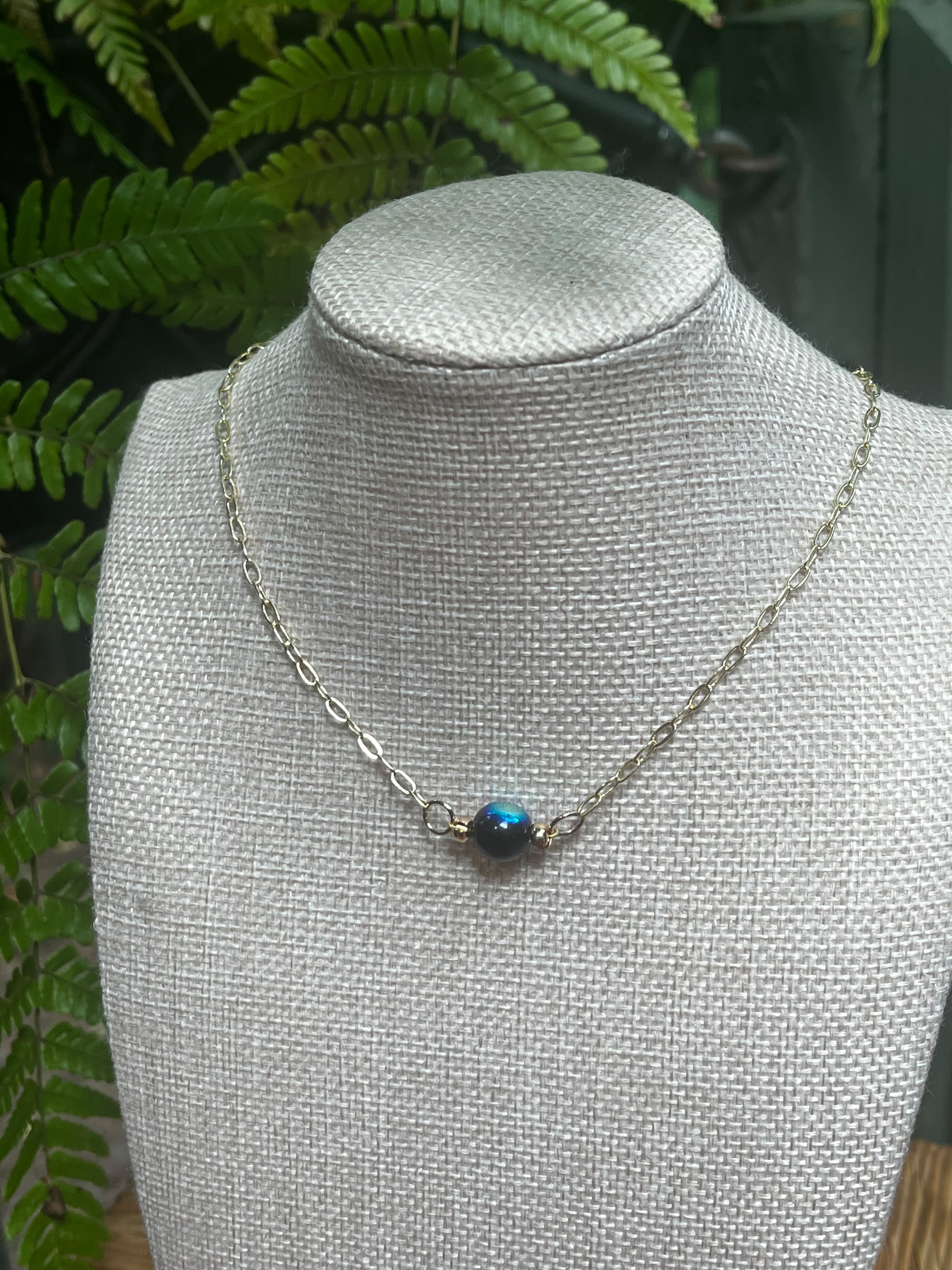 Deep Current | Ombre Glass Bead Layering Necklace | Handmade Gift Jewelry