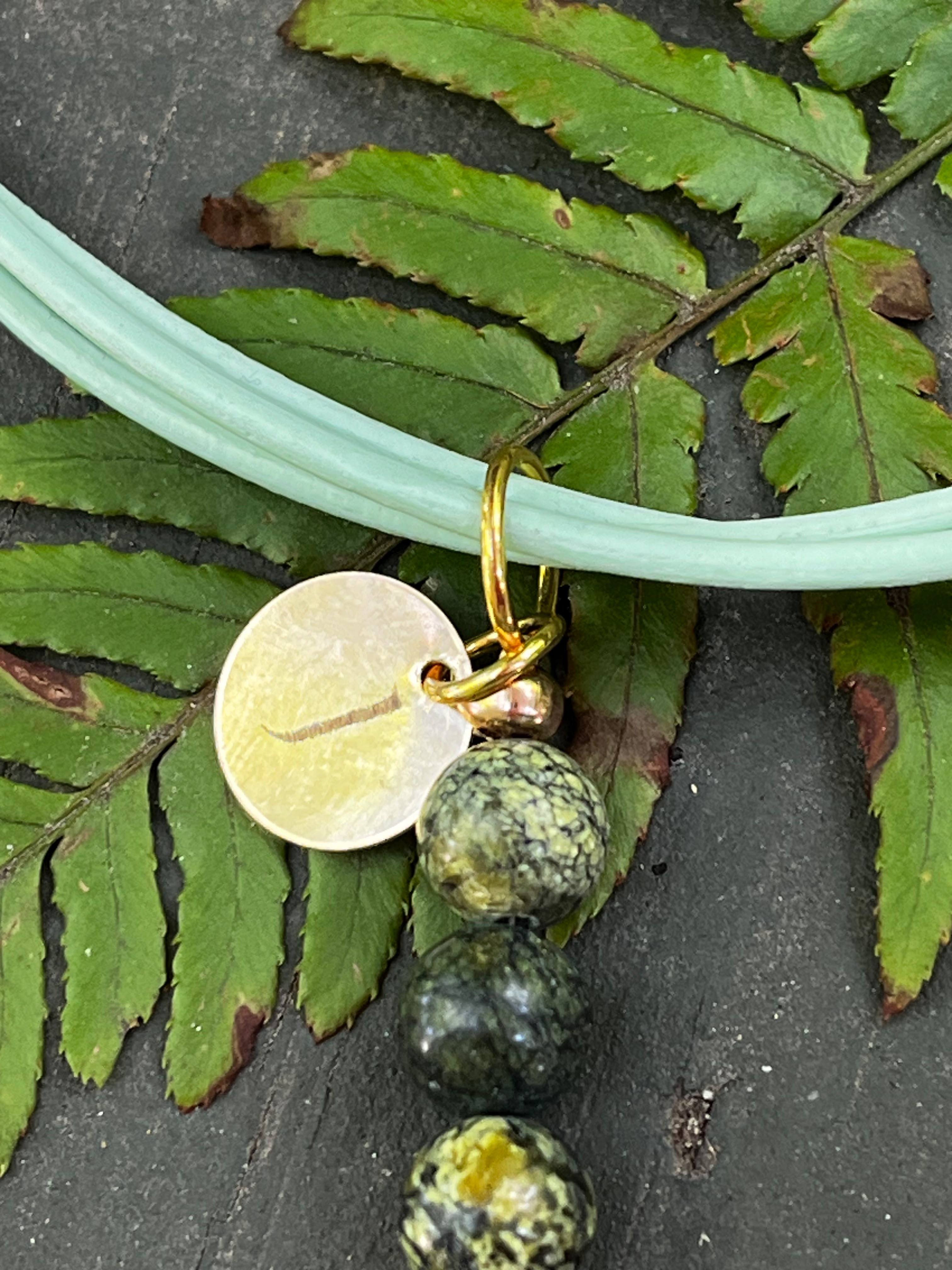Gilded Ground | Gold-Gilded Fossil Shark Tooth & Kambaba Jasper Necklace | Personalized Gift