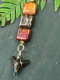 Rare Earth | Fossil Shark Tooth & Picasso Jasper Necklace | One of a Kind Gift Jewelry