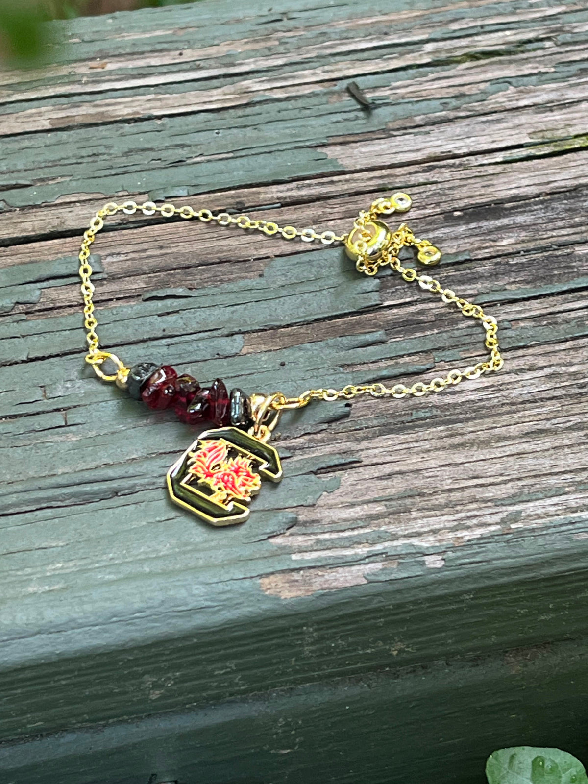 “Garnet & Steel” Gamecocks Bracelet